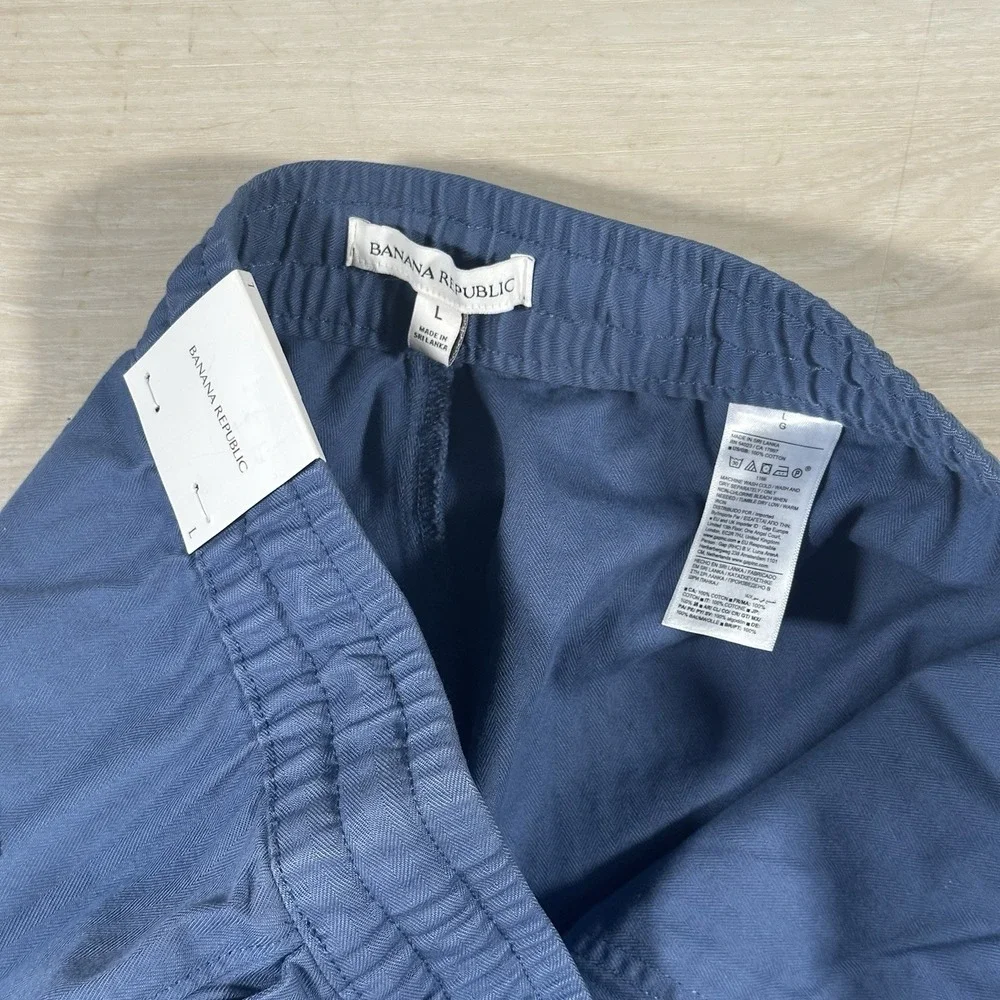 Banana Republic Herringbone Cotton Utility Pants Blue Gray Size Men's 33x30 NWT